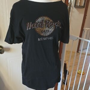 Hard Rock Cafe Memphis Black Tee with Rhinestones